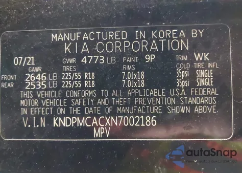 2022 Kia Sportage Lx из США, поврежденный, VIN KNDPMCACXN7002186